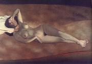 Felix Vallotton Female Nude Lying on the Beach painting
